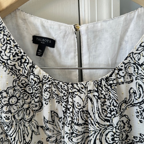 BELTED MIDI DRESS - ENGRAVED METALLIC PAISLEY - TALBOTS - Picture 6 of 11